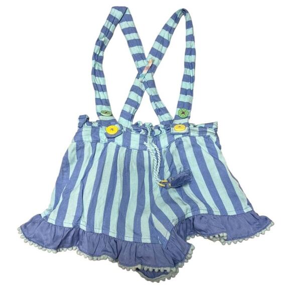 Matilda Jane Let's Go Together in Suspense Girls Size 2 Shorts Overalls Blue - Picture 1 of 6
